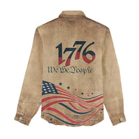 America 250th Anniversary Women Casual Shirt Eagle Us Flag July 4Th - Wonder Print Shop