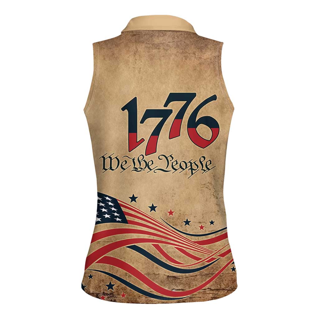 America 250th Anniversary Women Sleeveless Polo Shirt Eagle Us Flag July 4Th - Wonder Print Shop