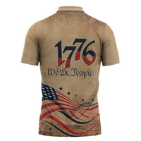 America 250th Anniversary Zipper Polo Shirt Eagle Us Flag July 4Th - Wonder Print Shop