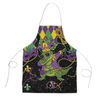 Mardi Gras Alligator Apron Mardigator On Tuesdays We Wear Beads - Wonder Print Shop