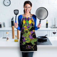 Mardi Gras Alligator Apron Mardigator On Tuesdays We Wear Beads - Wonder Print Shop