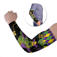 Mardi Gras Alligator Arm Sleeves Mardigator On Tuesdays We Wear Beads - Wonder Print Shop
