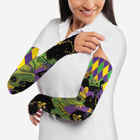 Mardi Gras Alligator Arm Sleeves Mardigator On Tuesdays We Wear Beads - Wonder Print Shop