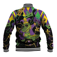 Mardi Gras Alligator Baseball Jacket Mardigator On Tuesdays We Wear Beads - Wonder Print Shop
