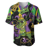 Mardi Gras Alligator Baseball Jersey Mardigator On Tuesdays We Wear Beads - Wonder Print Shop