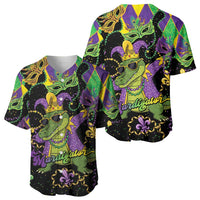 Mardi Gras Alligator Baseball Jersey Mardigator On Tuesdays We Wear Beads - Wonder Print Shop