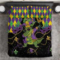 Mardi Gras Alligator Bedding Set Mardigator On Tuesdays We Wear Beads - Wonder Print Shop