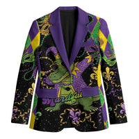 Mardi Gras Alligator Blazer Mardigator On Tuesdays We Wear Beads - Wonder Print Shop