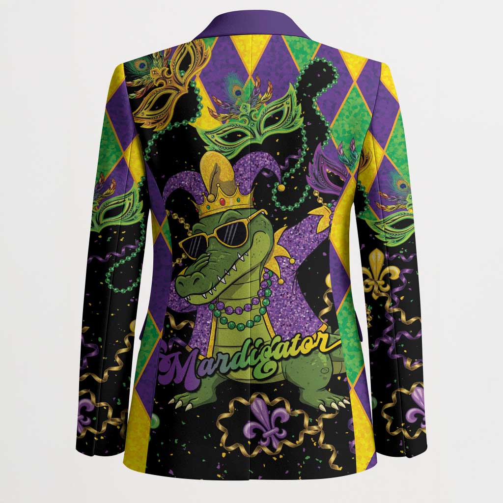 Mardi Gras Alligator Blazer Mardigator On Tuesdays We Wear Beads - Wonder Print Shop