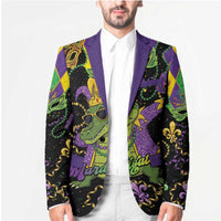 Mardi Gras Alligator Blazer Mardigator On Tuesdays We Wear Beads - Wonder Print Shop