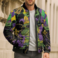 Mardi Gras Alligator Bomber Puffer Jacket Mardigator On Tuesdays We Wear Beads - Wonder Print Shop