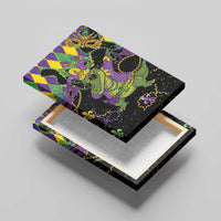 Mardi Gras Alligator Canvas Wall Art Mardigator On Tuesdays We Wear Beads - Wonder Print Shop