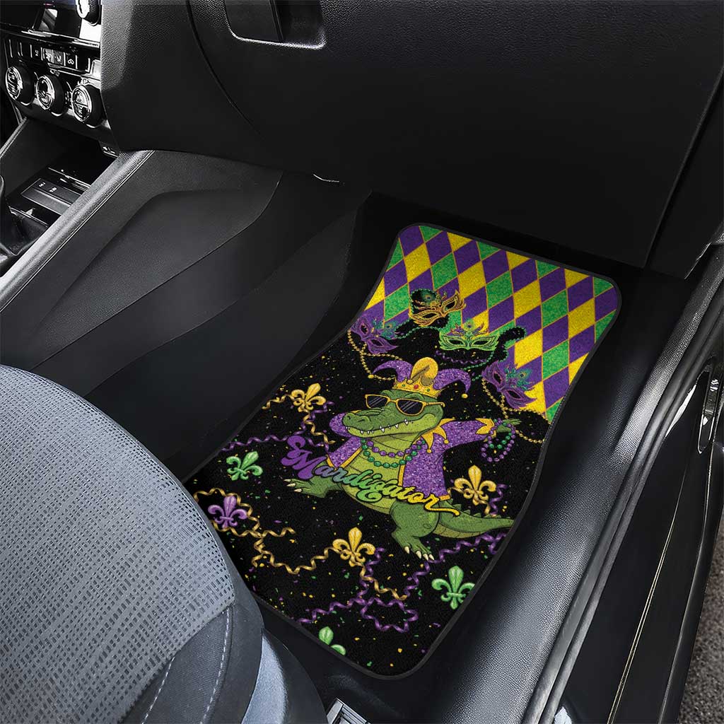 Mardi Gras Alligator Car Mats Mardigator On Tuesdays We Wear Beads - Wonder Print Shop