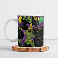 Mardi Gras Alligator Ceramic Mug Mardigator On Tuesdays We Wear Beads - Wonder Print Shop