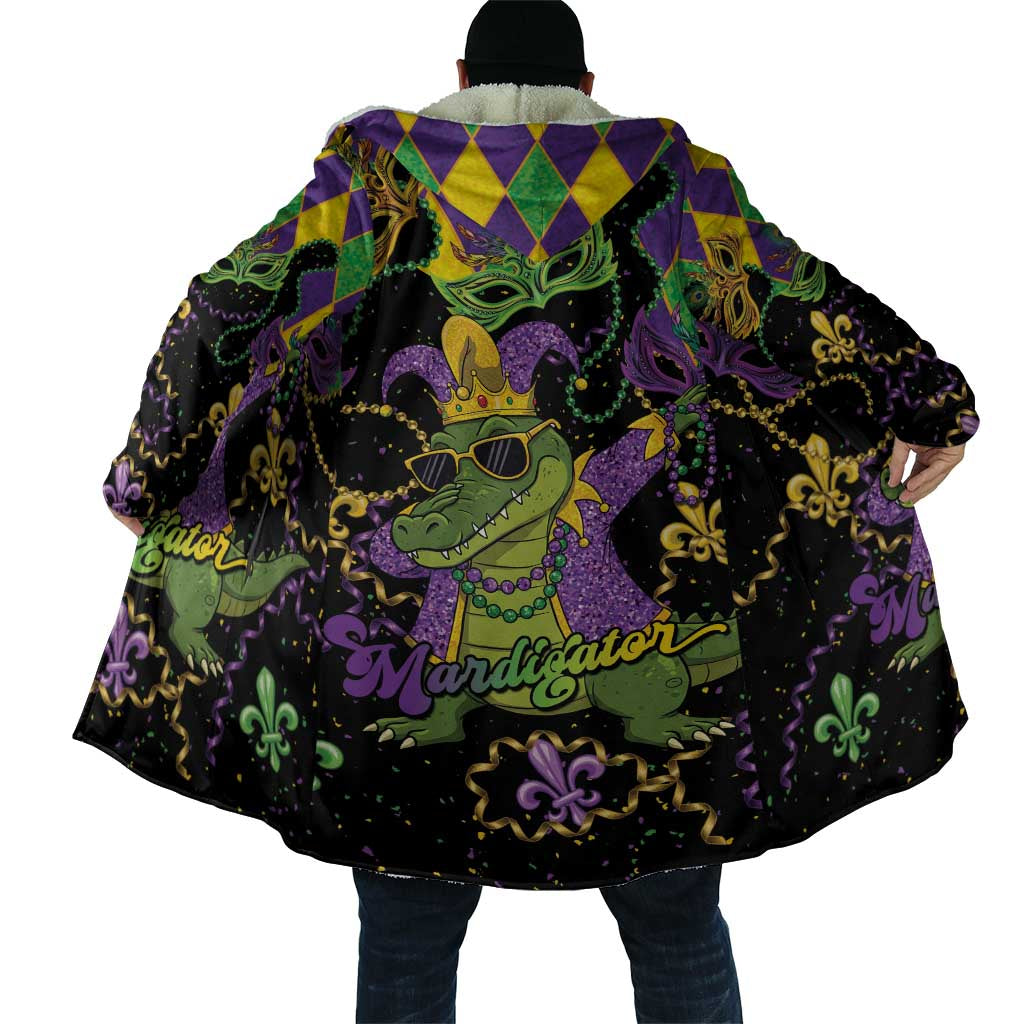 Mardi Gras Alligator Cloak Mardigator On Tuesdays We Wear Beads - Wonder Print Shop