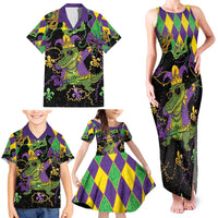 Mardi Gras Alligator Family Matching Tank Maxi Dress and Hawaiian Shirt Mardigator On Tuesdays We Wear Beads - Wonder Print Shop