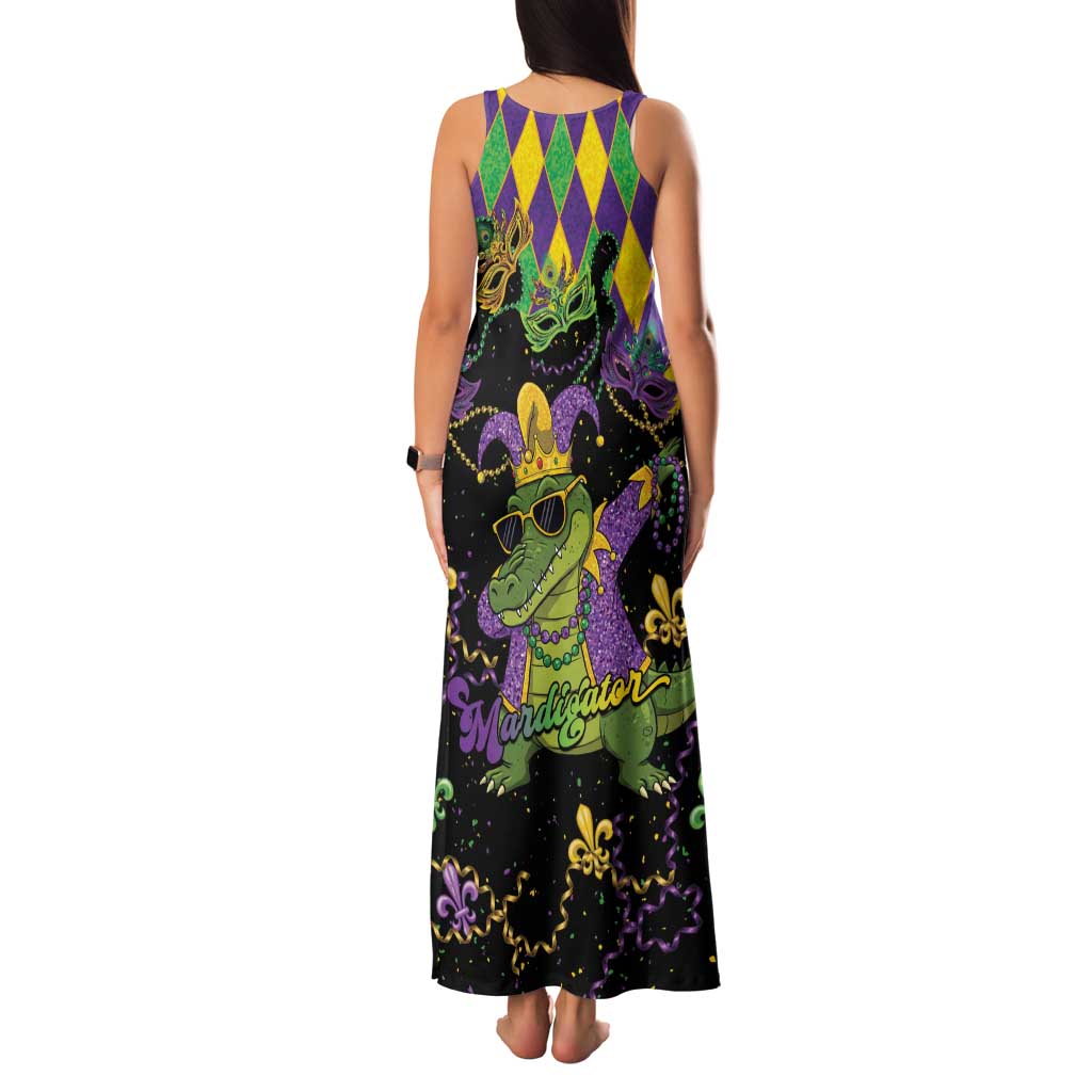 Mardi Gras Alligator Family Matching Tank Maxi Dress and Hawaiian Shirt Mardigator On Tuesdays We Wear Beads - Wonder Print Shop
