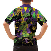 Mardi Gras Alligator Hawaiian Shirt Mardigator On Tuesdays We Wear Beads - Wonder Print Shop