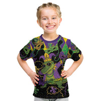 Mardi Gras Alligator Kid T Shirt Mardigator On Tuesdays We Wear Beads - Wonder Print Shop