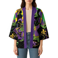 Mardi Gras Alligator Kimono Mardigator On Tuesdays We Wear Beads - Wonder Print Shop