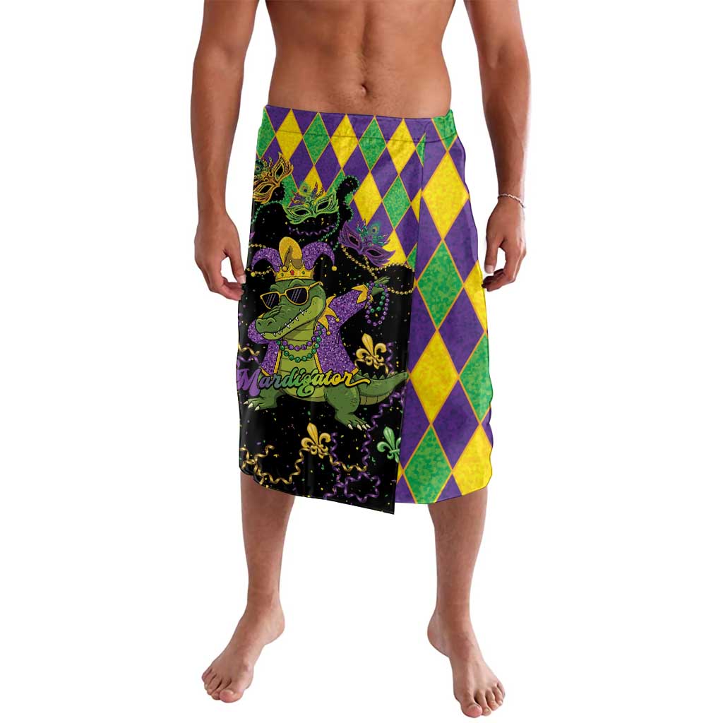 Mardi Gras Alligator Lavalava Mardigator On Tuesdays We Wear Beads - Wonder Print Shop