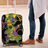 Mardi Gras Alligator Luggage Cover Mardigator On Tuesdays We Wear Beads - Wonder Print Shop
