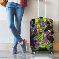 Mardi Gras Alligator Luggage Cover Mardigator On Tuesdays We Wear Beads - Wonder Print Shop