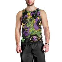Mardi Gras Alligator Men Tank Top Mardigator On Tuesdays We Wear Beads - Wonder Print Shop