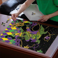 Mardi Gras Alligator Puzzle Mardigator On Tuesdays We Wear Beads - Wonder Print Shop