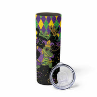 Mardi Gras Alligator Skinny Tumbler Mardigator On Tuesdays We Wear Beads - Wonder Print Shop