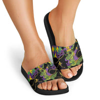 Mardi Gras Alligator Slide Sandals Mardigator On Tuesdays We Wear Beads - Wonder Print Shop