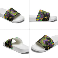 Mardi Gras Alligator Slide Sandals Mardigator On Tuesdays We Wear Beads - Wonder Print Shop