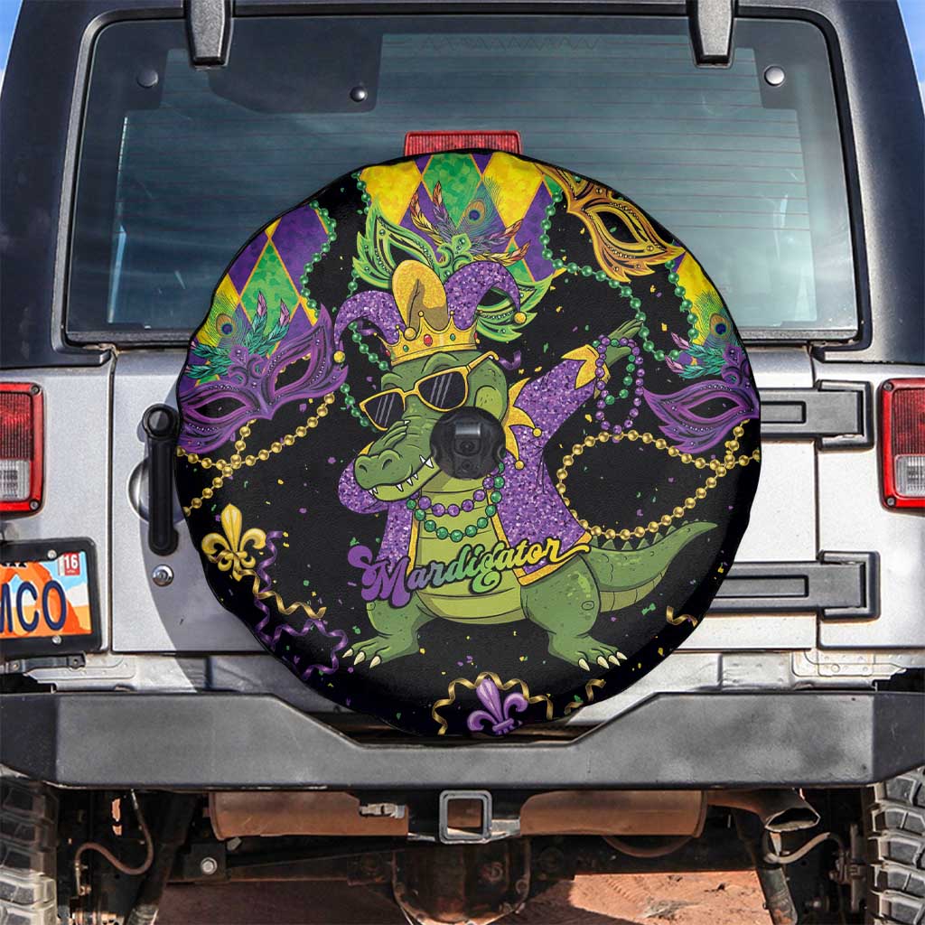 Mardi Gras Alligator Spare Tire Cover Mardigator On Tuesdays We Wear Beads - Wonder Print Shop