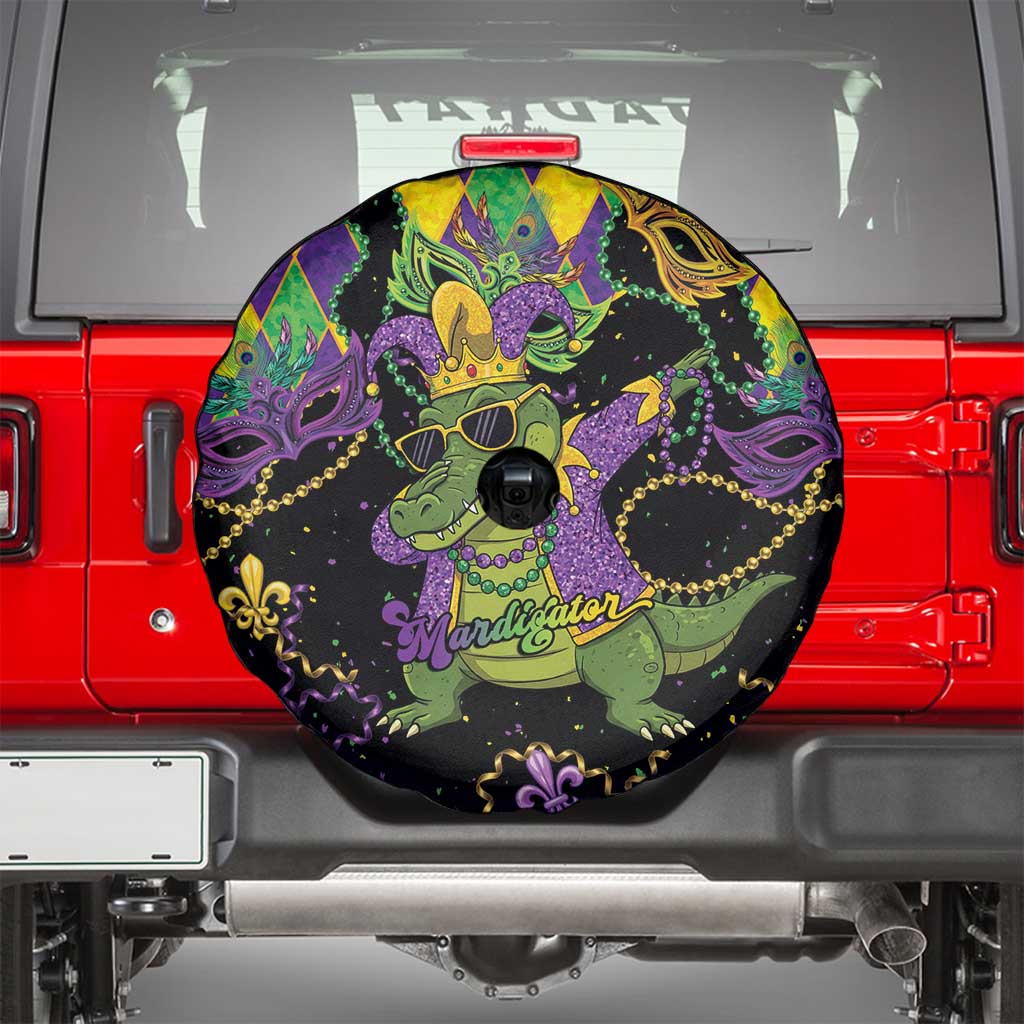 Mardi Gras Alligator Spare Tire Cover Mardigator On Tuesdays We Wear Beads - Wonder Print Shop