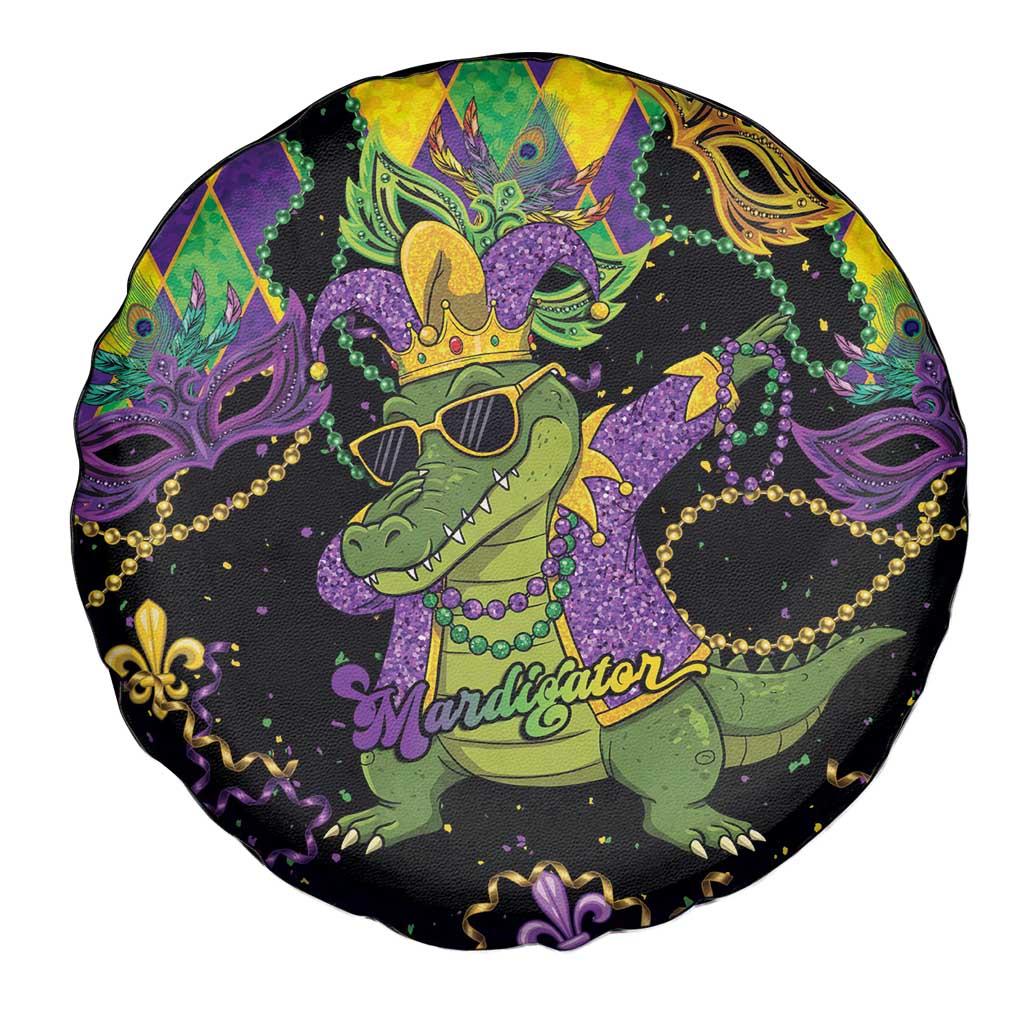 Mardi Gras Alligator Spare Tire Cover Mardigator On Tuesdays We Wear Beads - Wonder Print Shop