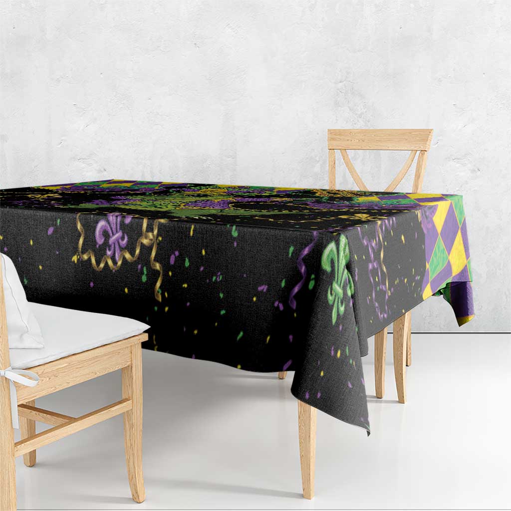 Mardi Gras Alligator Tablecloth Mardigator On Tuesdays We Wear Beads - Wonder Print Shop