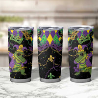 Mardi Gras Alligator Tumbler Cup Mardigator On Tuesdays We Wear Beads - Wonder Print Shop