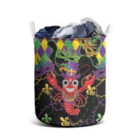 Mardi Gras Crawfish Laundry Basket On Tuesdays We Wear Beads - Wonder Print Shop
