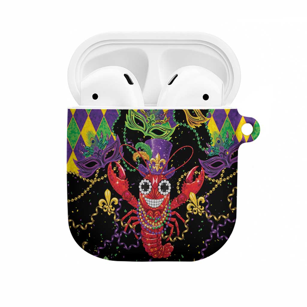 Mardi Gras Crawfish AirPods Case On Tuesdays We Wear Beads - Wonder Print Shop