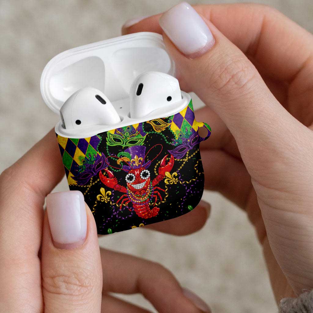 Mardi Gras Crawfish AirPods Case On Tuesdays We Wear Beads - Wonder Print Shop