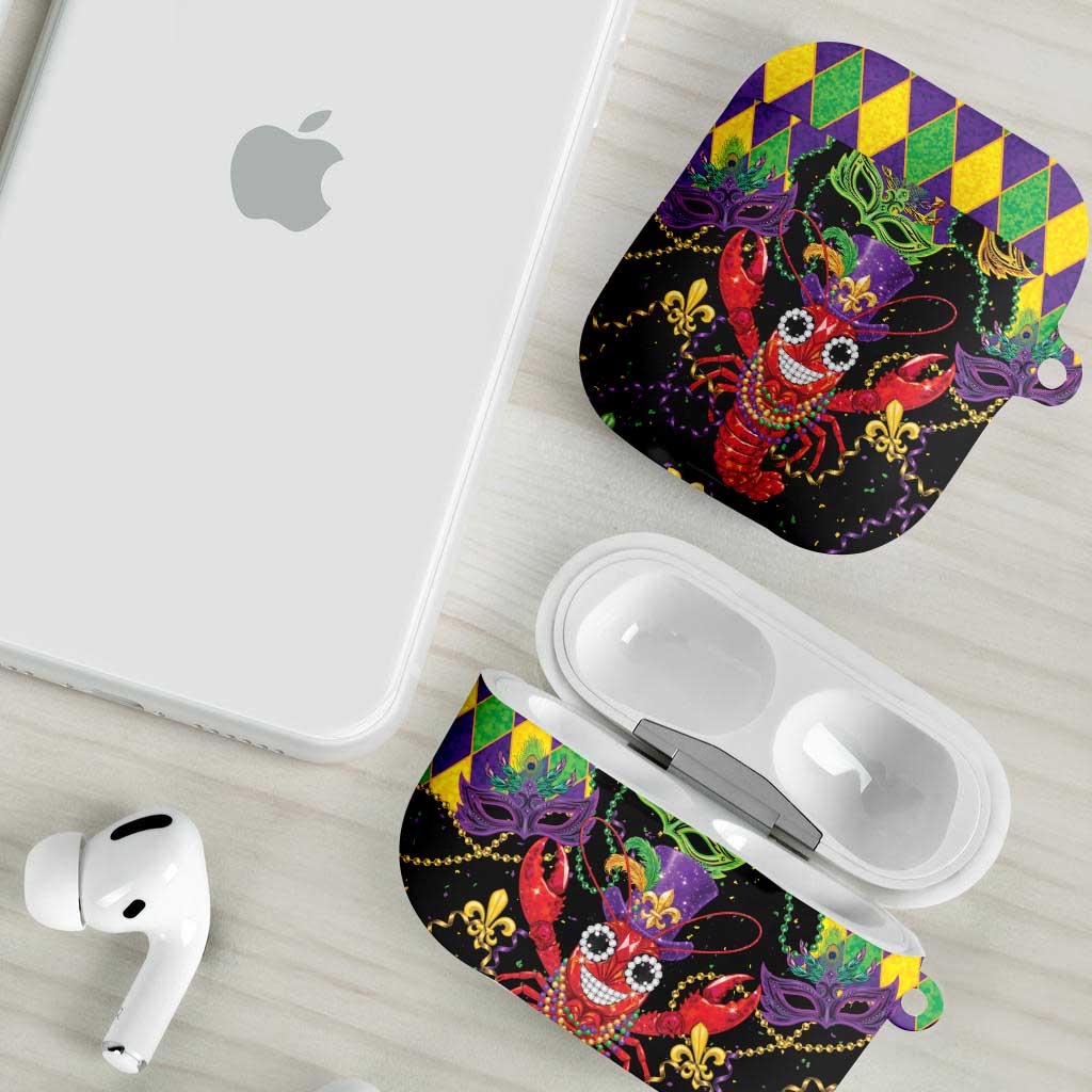 Mardi Gras Crawfish AirPods Case On Tuesdays We Wear Beads - Wonder Print Shop