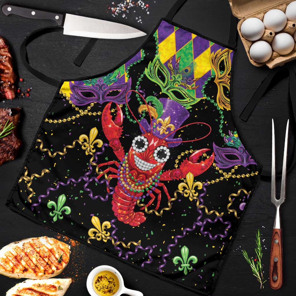 Mardi Gras Crawfish Apron On Tuesdays We Wear Beads - Wonder Print Shop