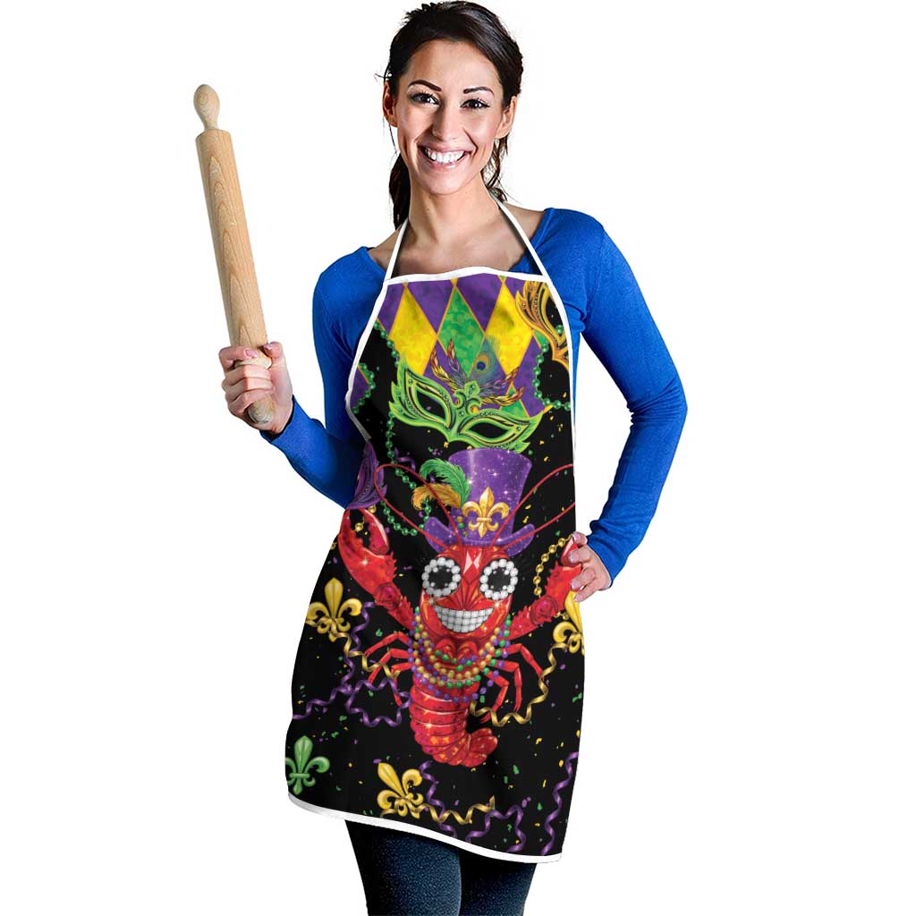 Mardi Gras Crawfish Apron On Tuesdays We Wear Beads - Wonder Print Shop
