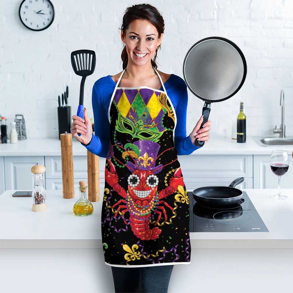 Mardi Gras Crawfish Apron On Tuesdays We Wear Beads - Wonder Print Shop