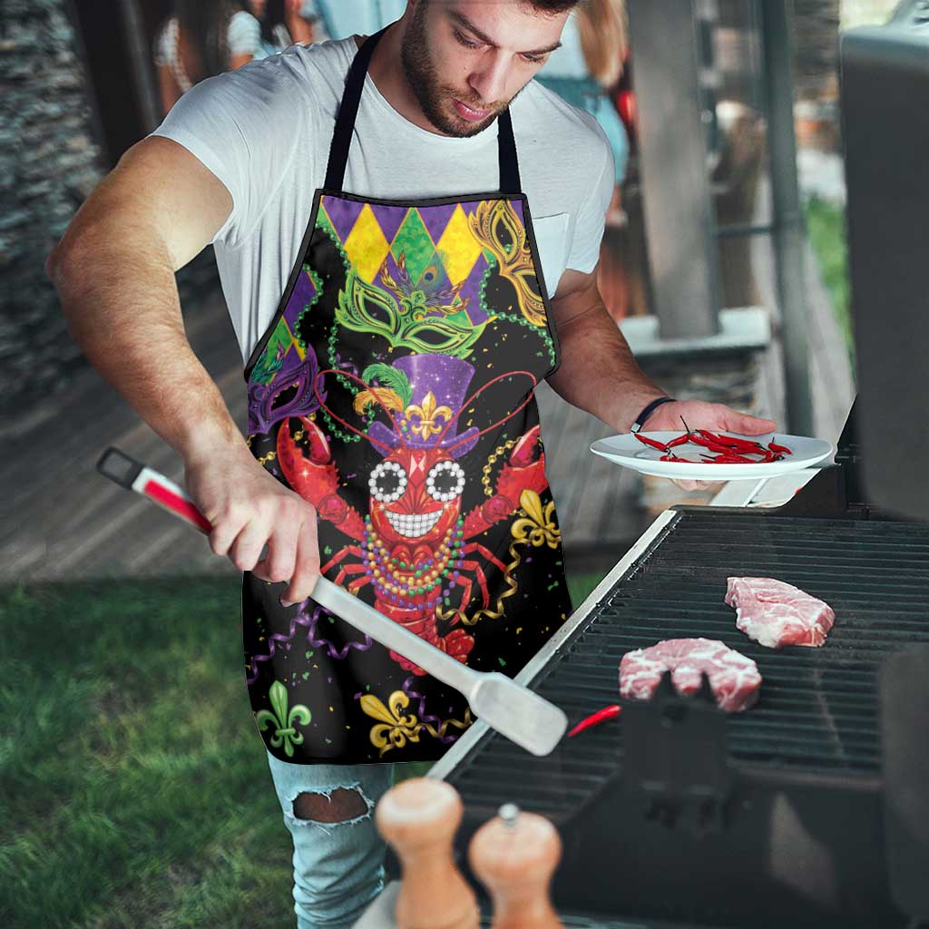 Mardi Gras Crawfish Apron On Tuesdays We Wear Beads - Wonder Print Shop