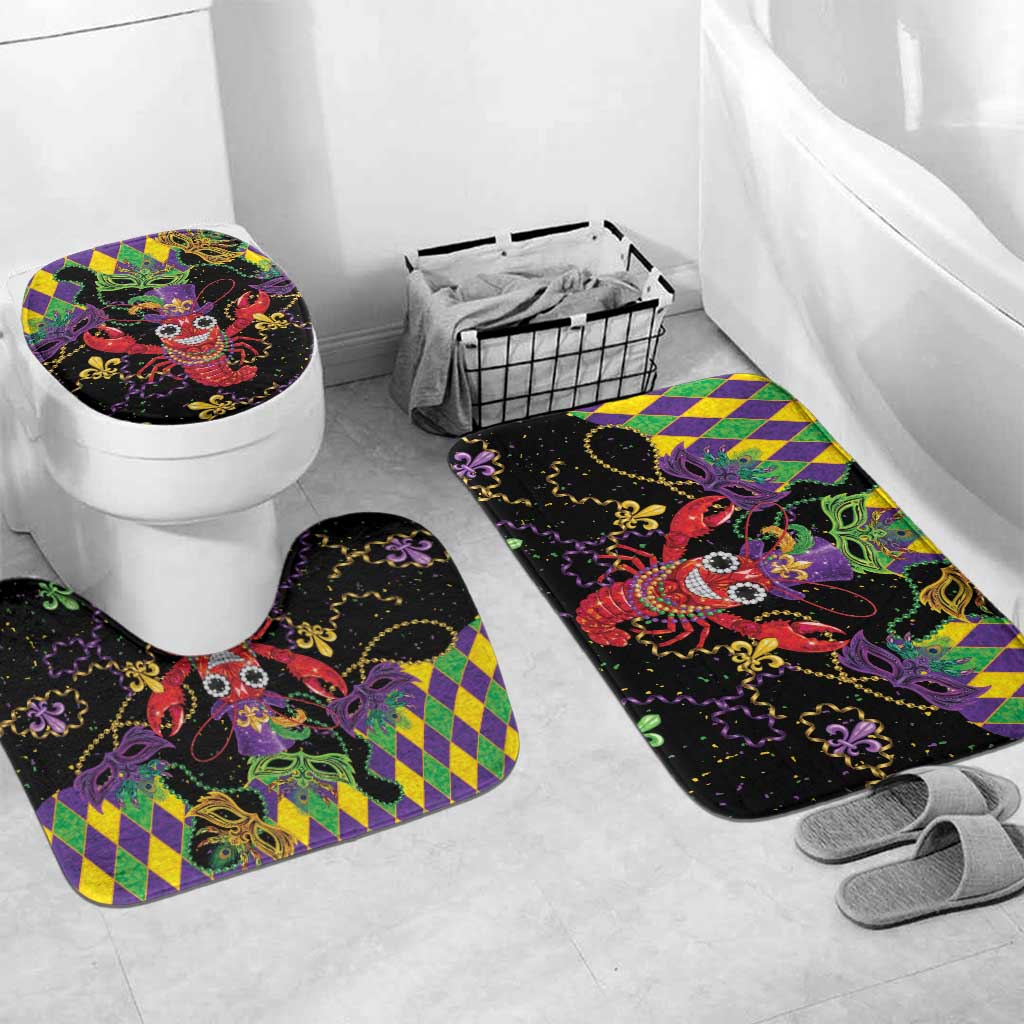 Mardi Gras Crawfish Bathroom Set On Tuesdays We Wear Beads - Wonder Print Shop
