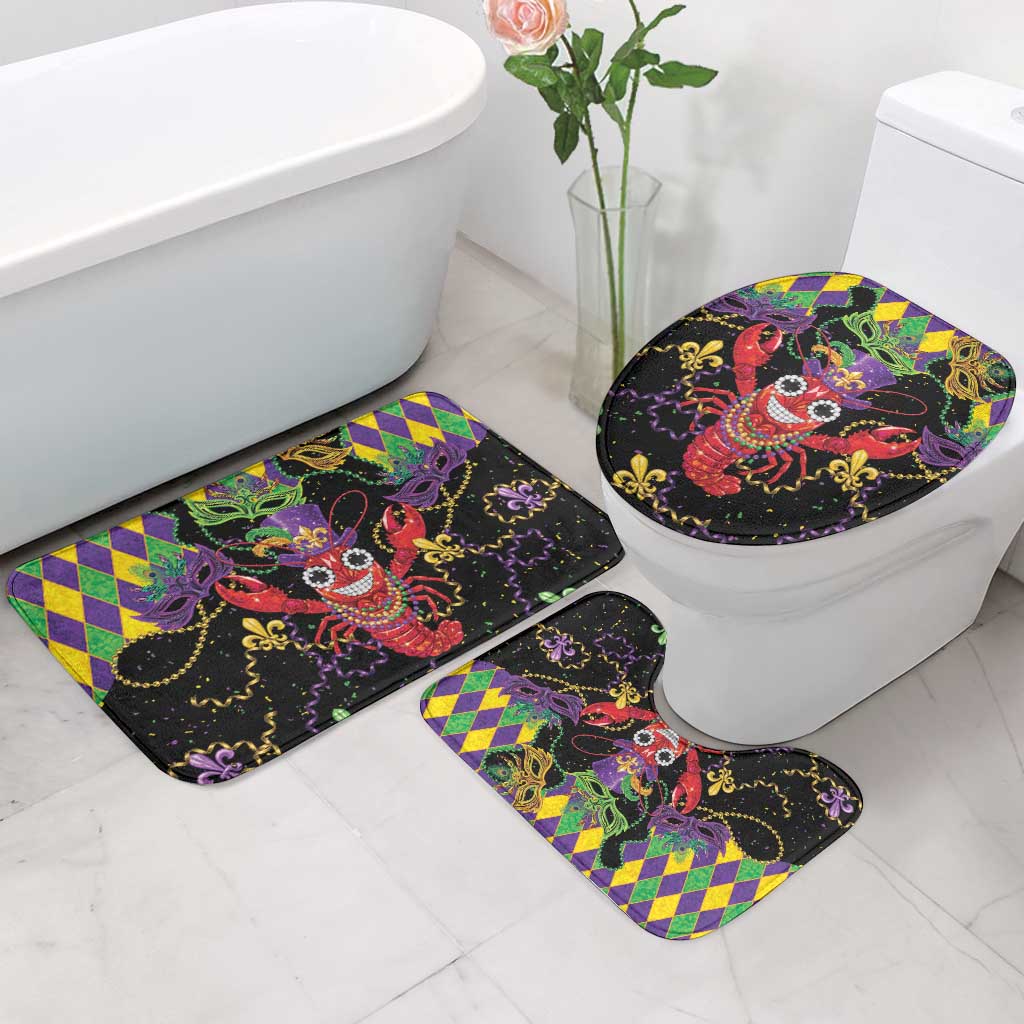 Mardi Gras Crawfish Bathroom Set On Tuesdays We Wear Beads - Wonder Print Shop