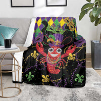 Mardi Gras Crawfish Blanket On Tuesdays We Wear Beads - Wonder Print Shop