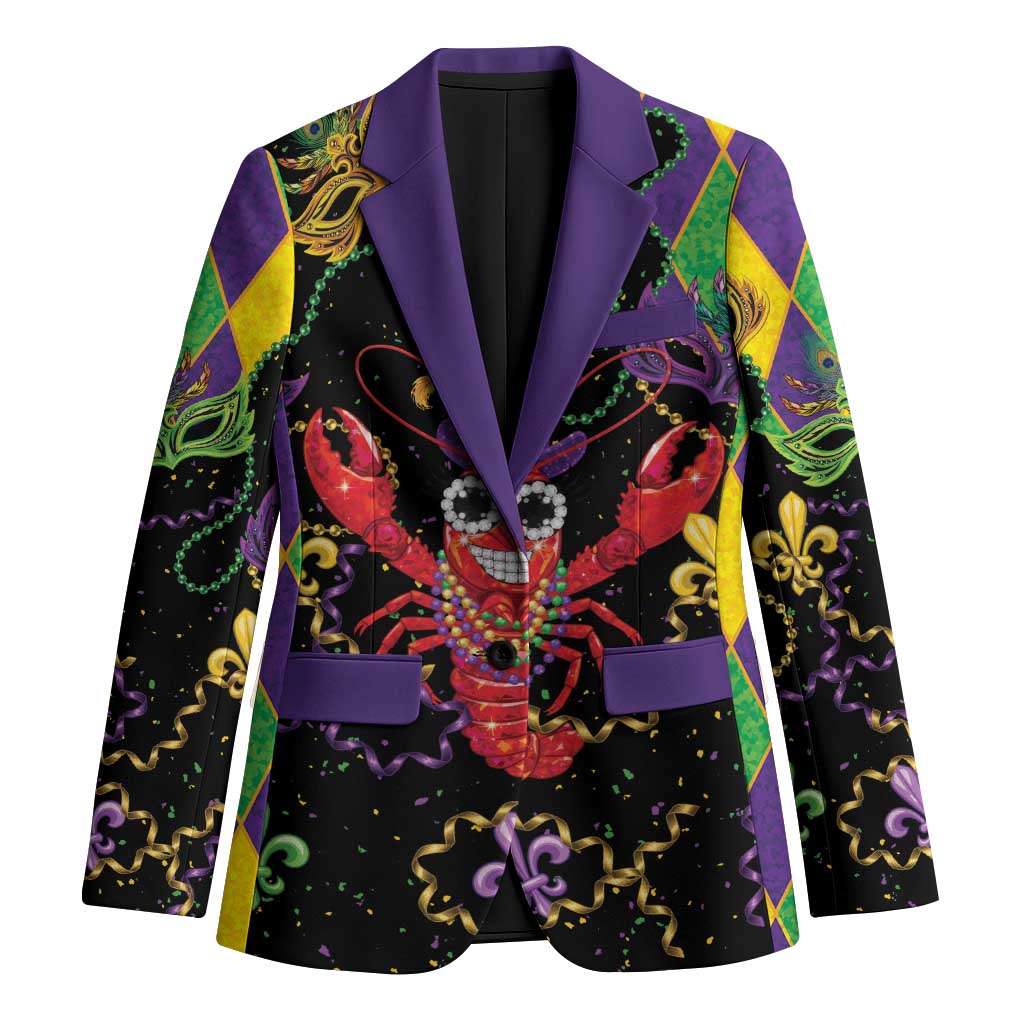 Mardi Gras Crawfish Blazer On Tuesdays We Wear Beads - Wonder Print Shop