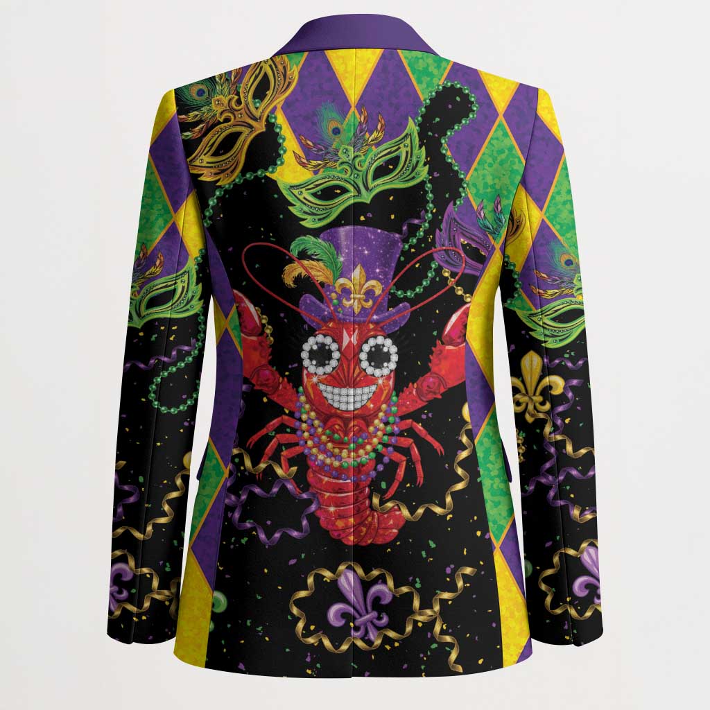 Mardi Gras Crawfish Blazer On Tuesdays We Wear Beads - Wonder Print Shop
